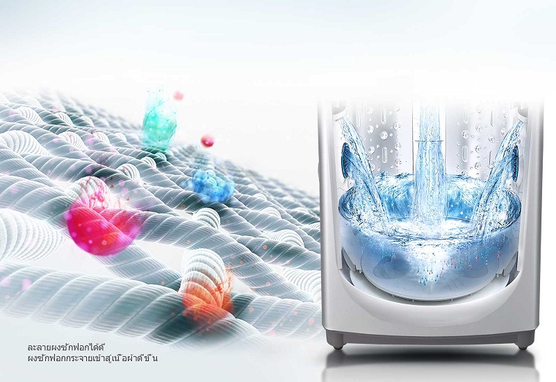 มุมมองเพิ่มเติมของสินค้า LG เครื่องซักผ้าฝาบน Washing Machines Top load ระบบ Inverter ขนาด 13 กก. รุ่น T2313VSPM