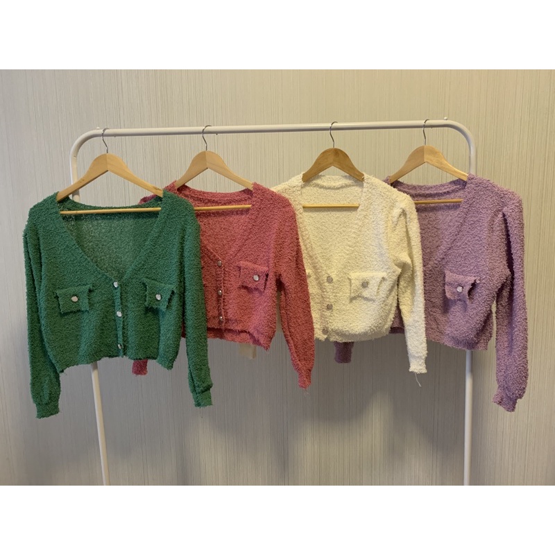 เสื้อไหมพรมแขนยาวคอวี | Shopee Thailand