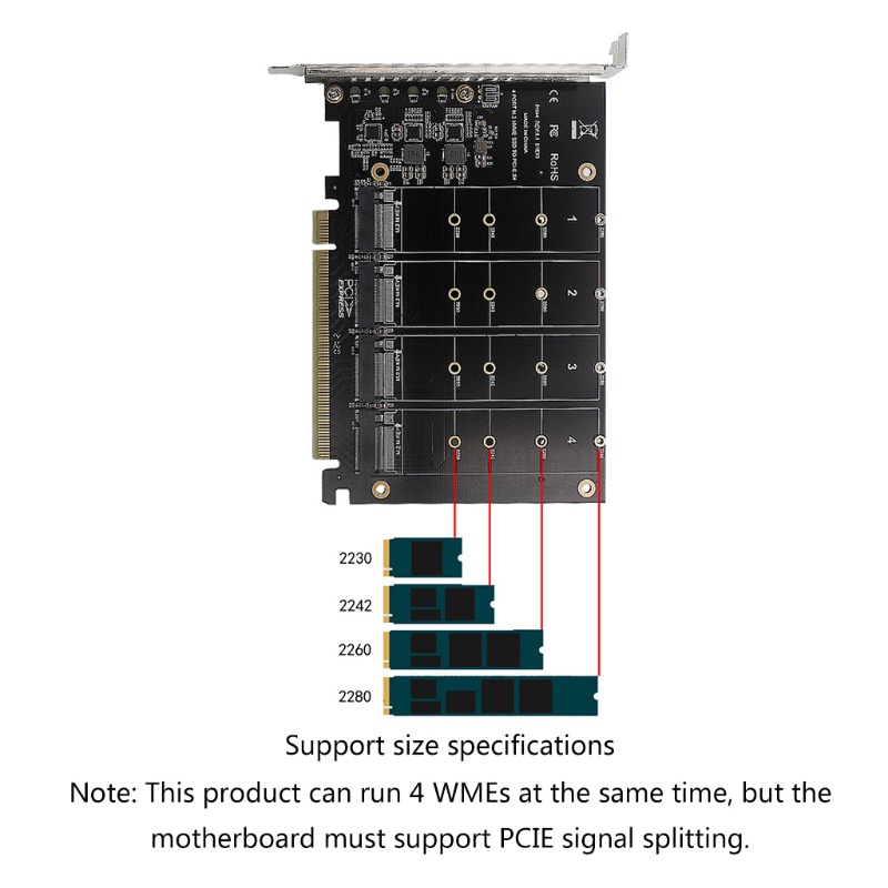 doublebuy-อะแดปเตอร์การ์ดแยก-pci-e-4-0-x16-เป็น-nvme-m-2-m-key-4-ssds-raid-array