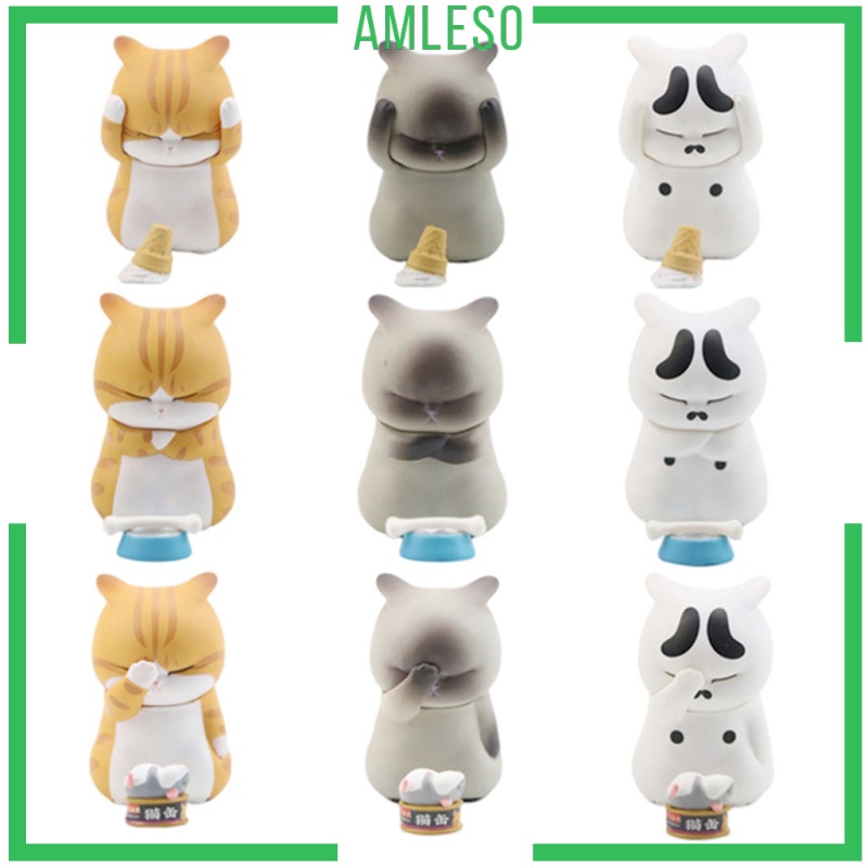 amleso-ตุ๊กตาแมวพีวีซีน่ารักของเล่นสําหรับเด็ก-9-ชิ้น