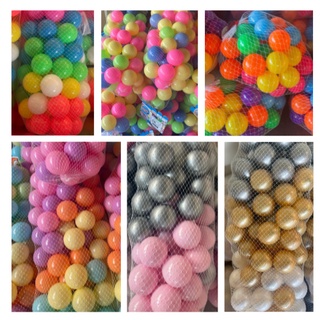 BrandToys ลูกบอลปลอดสารพิษ 100 ลูก ลูกบอลใส่บ้านบอล ลูกบอลเด็ก ลูกบอลคละสี ได้รับมาตรฐาน มอก.