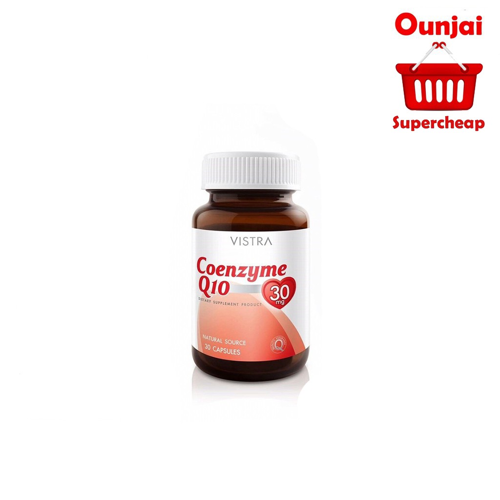 ภาพสินค้าVISTRA Coenzyme Q10 30 MG โคเอ็นไซม์ คิวเท็น 1 ขวด ขนาด 30 เม็ด จากร้าน ounjaisupercheap บน Shopee ภาพที่ 1