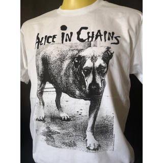 เสื้อยืดผ้าฝ้ายพิมพ์ลายเสื้อวงนำเข้า Alice in Chains The 3 Legged Dog Heavy Metal Alternative Grunge Hard Rock Style Vin