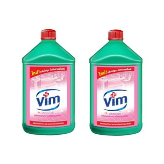 ﻿Vim วิม น้ำยาทำความสะอาดห้องน้ำ น้ำยาล้างห้องน้ำ ทำความสะอาด 3500 มล (ชมพู) x 2 ขวด กลิ่นพิงค์ ฟลอรัล