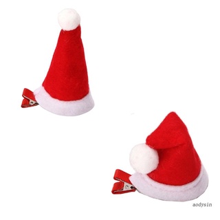 Aod กิ๊บติดผม รูปหมวกซานต้าคลอส ขนาดเล็ก สําหรับวันหยุด คริสต์มาส