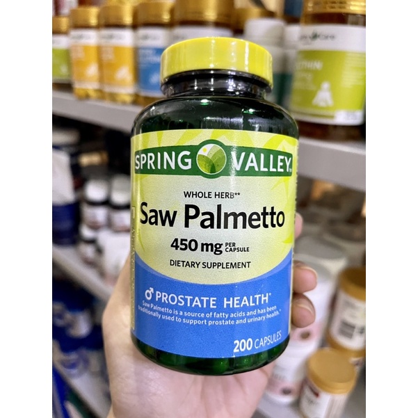 บำรุงต่อมลูกหมาก ลดผมบาง ของผู้ชาย Spring valley Saw Palmetto 450 mg