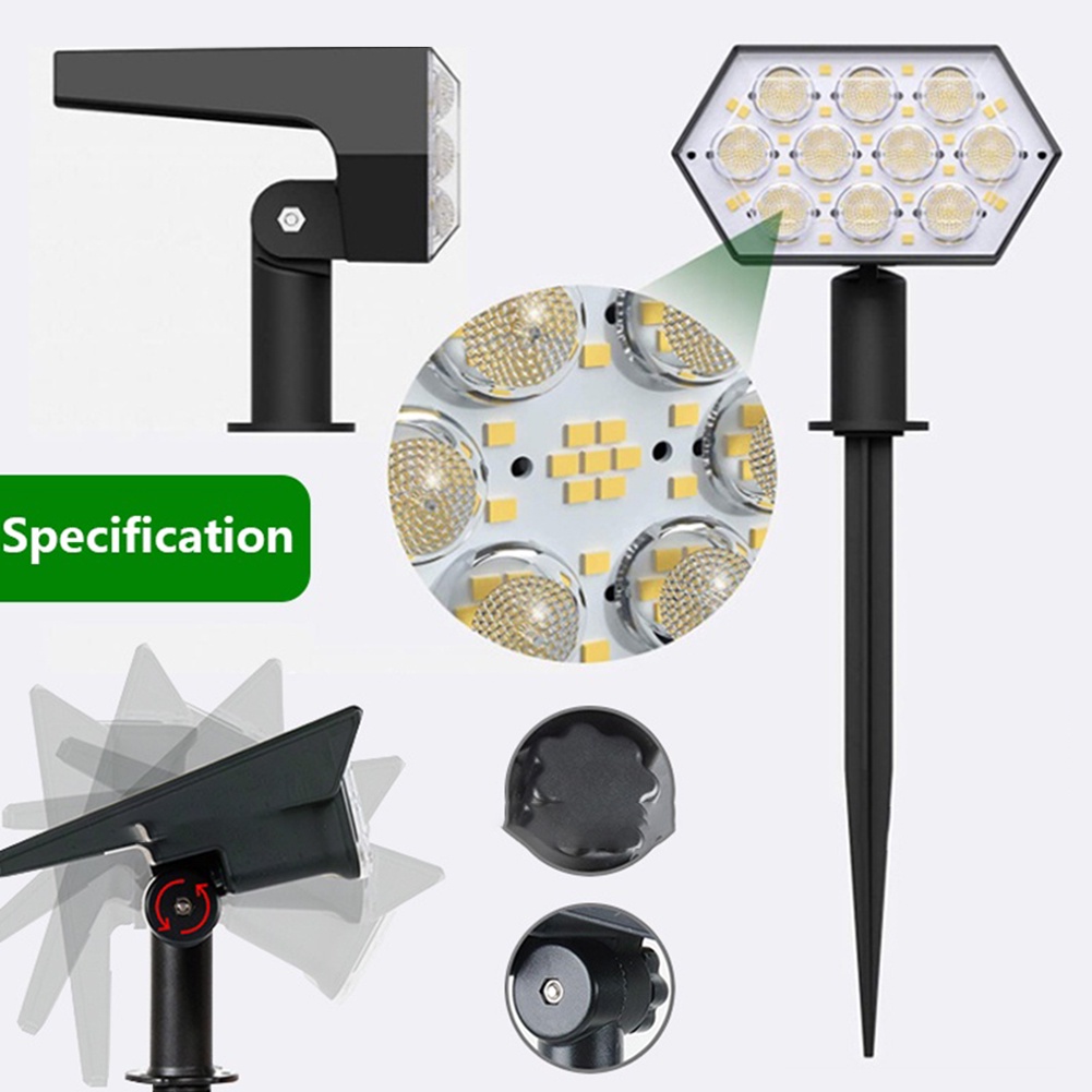 ไฟสนามหญ้า108led-ไฟสวนพลังงานแสงอาทิตย์-ไฟสวน-ip65-กันน้ำ