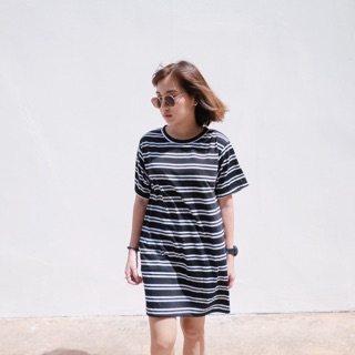 Basic Dress (Stripe BW)
