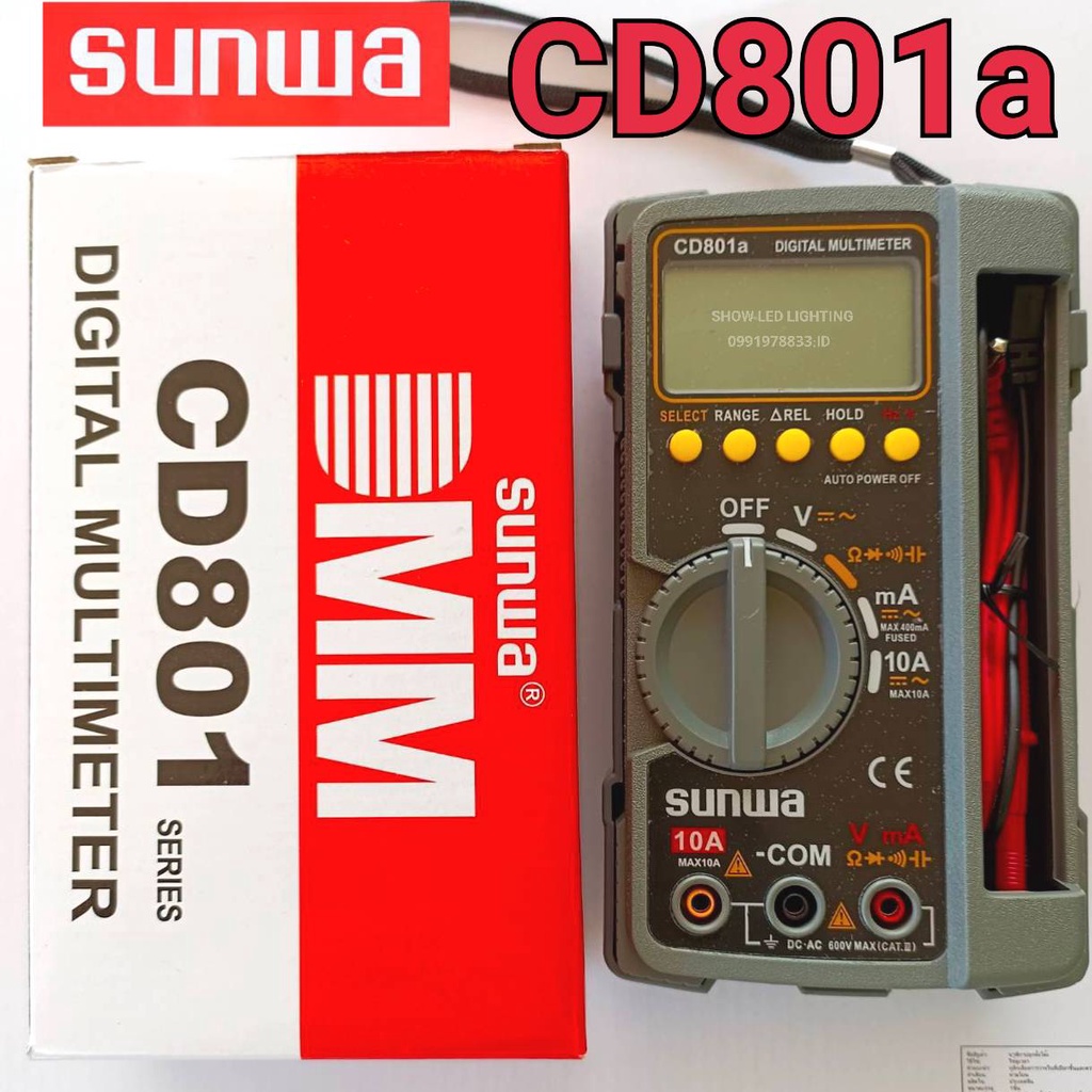 Sunwa CD801a Multimeter Digital มัลติมิเตอร์ มิเตอร์วัดไฟ ดิจิตอลมัลติ ...