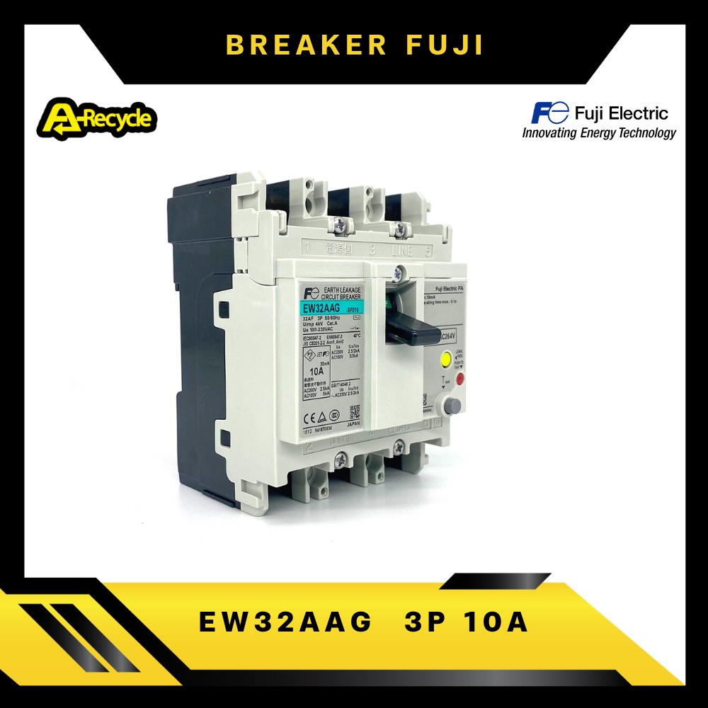 fuji-elcb-ew32aag-3p-10a-30ma-breaker-100-230vac