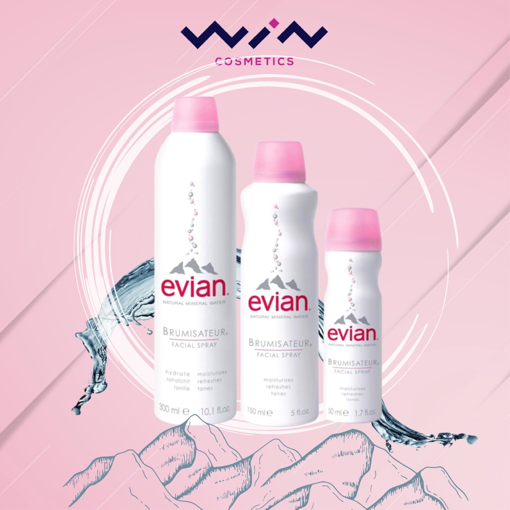 รูปภาพสินค้าแรกของEvian natural mineral water brumisateur facial spray เอเวียง สเปรย์น้ำแร่