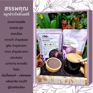 ภาพขนาดย่อของภาพหน้าปกสินค้าจมูกข้าวผง จมูกข้าวไรซ์เบอร์รี่ คนท้องทานได้ riceberry 500กรัม/ถุง ตราลุงประโยชน์ชาวนาไทย จากร้าน traivit บน Shopee