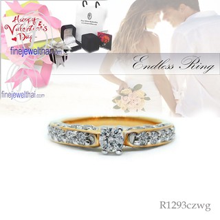 Finejewelthai-แหวนเพชรCZ-แหวนเงินแท้-Diamond-CZ-Silver-Ring - Valentine Gift99