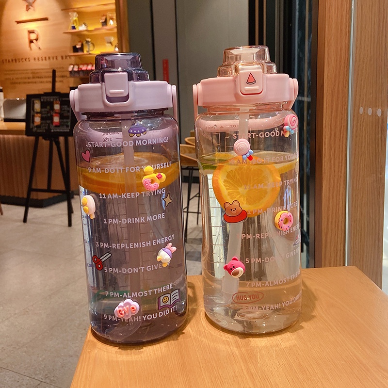 bobo-family-ขวดน้ำพลาสติก-water-bottle-ความจุ-2000ml-diy-ฟรีสติ๊กเกอร์-3dตุ๊กตา-ขวดน้ำพลาสติกแบบพกพา-ขวดน้ำสไตล์สปอร์ต