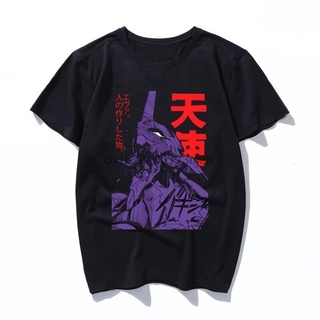 เสื้อยืดลำลองเสื้อยืดแขนสั้น ผ้าฝ้าย พิมพ์ลาย qbjhko eva 01 evangelion สไตล์พังก์ ฮาราจูกุ สําหรับผู้ชายS to4XL