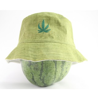 สินค้าราสต้า Bucket Hat Green Kaki Leaf หมวกทรงบ็อบผลิตจากใยธรรมชาติ RASTA BOB HAT สีเขียว