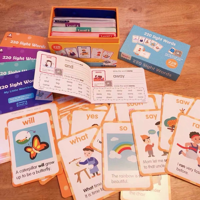 saalin-220-sight-words-flashcards-แฟลชการ์ด-บัตรคำ-จำนวน-220ใบ-แบ่งเป็น5ระดับ