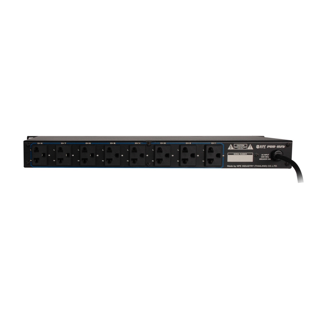 npe-pdr-112v-กล่องปลั๊กไฟติดแร็ค-ขนาด-1u-power-distribution-rack