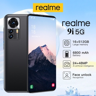 โทรศัพท์มือถือ Realme9i โทรศัพท์ Android 16+512GB สมาร์ทโฟนจอใหญ่ โทรศัพท์เล่นเกม ราคาถูก สองซิมสแตนคู มือถือนักเรีย