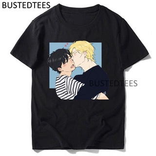 T-shirt  เสื้อยืดลําลอง แขนสั้น คอกลม พิมพ์ลาย BANANA FISH Aesthetic สไตล์ญี่ปุ่น ฮาราจูกุ แนวสตรีท สุดชิค เหมาะกับฤดูร้