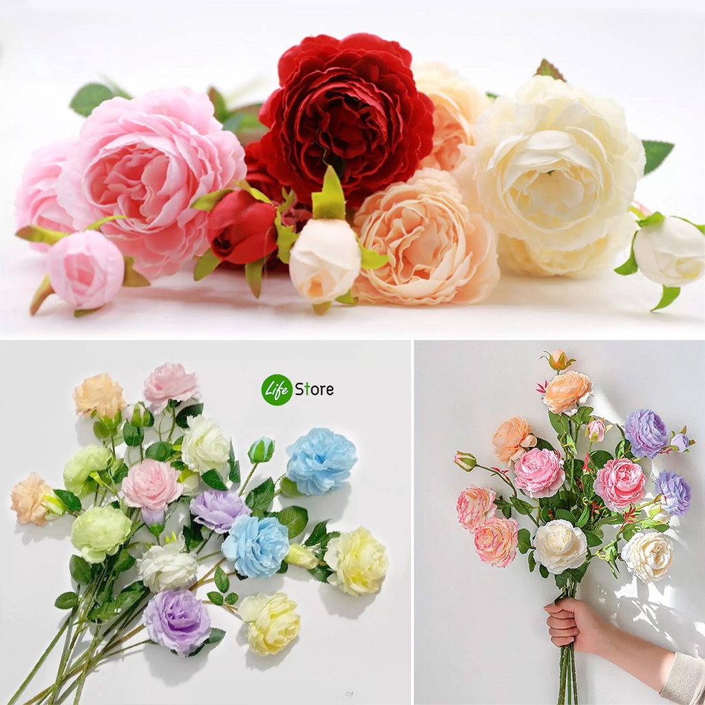 ภาพหน้าปกสินค้าช่อดอกกุหลาบ รุ่น rose-01 (ช่อยาว65 cm ) จากร้าน lifestore2 บน Shopee