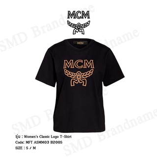 MCM เสื้อยืดสีดำ รุ่น Womens Classic Logo T-Shirt Code: MFT ASMM03 B200
