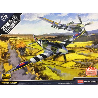 โมเดลประกอบ Academy Model 1/72 AC12512 SPITFIRE MK.XIVc &amp; TYPHOON MK.LB