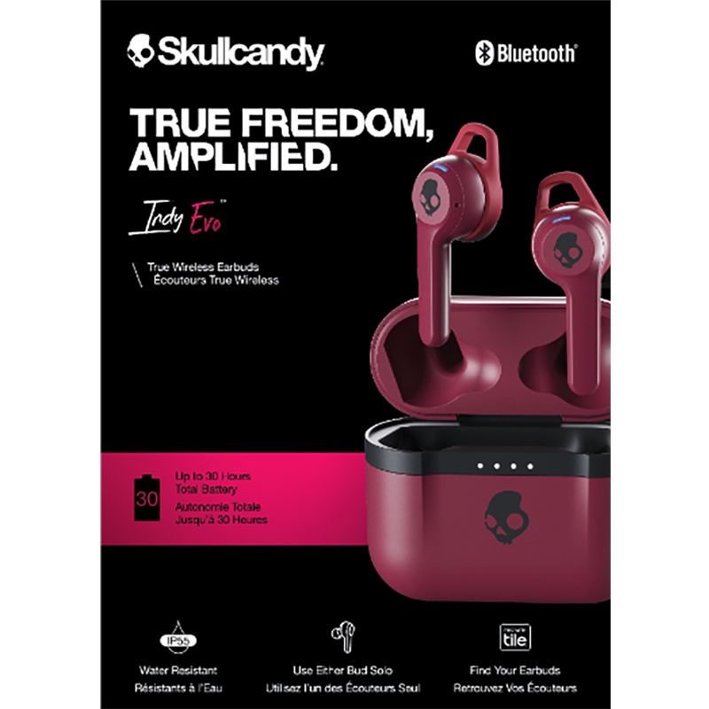 skullcandy-indy-evo-true-wireless-earbuds-หูฟังสอดหู-ไร้สาย-สีแดง-deep-red-แทนเหงื่อกันเหงื่อ-หูฟังบลูทูธไร้สาย