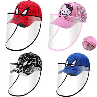 สินค้า [ส่งเร็วทันใจ]หน้ากากหมวกเบสบอลเด็ก Spider-Man เด็กหมวกป้องกันหมวกเบสบอลถอดได้