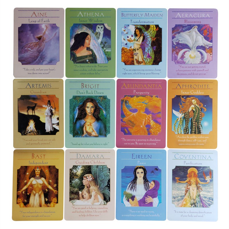 ภาพหน้าปกสินค้าGoddess Guidance Oracle Cards บัตรเทพธิดา 73x102 มม 44 ชิ้น จากร้าน houmi.th บน Shopee