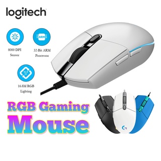 เมาส์เกมมิ่ง Logitech Gaming Mouse G102 เมาส์เกมมิ่งมีสาย เมาส์เล่นเกม แบบใช้สาย เมาส์เกมมิ่ง 6 ปุ่ม การเร่งความเร็ว