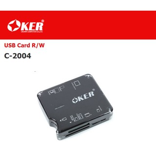 ภาพขนาดย่อของภาพหน้าปกสินค้าอุปกรณ์อ่านการ์ด การ์ดรีดเดอร์ Oker Card reader C-2004 USB 2.0 รับประกันสินค้า 6 เดือน เปิดใบกำกับภาษีเต็มรูปแบบได้ จากร้าน kss_samrong บน Shopee ภาพที่ 2