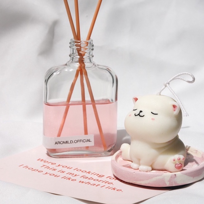 เทียนหอมน้องแมวอ้วน-fat-cat-candle-มีเก็บเงินปลายทาง