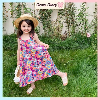 ชุดเดรสพิมพ์ลายเด็กผู้หญิง เกาหลีผู้หญิงเสื้อผ้าเด็กฤดูร้อน 1-6 ปี