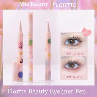 Flortte อายแชโดว์ ดินสอเขียนขอบตา ลิควิดอายไลเนอร์ กันน้ํา ติดทนนาน