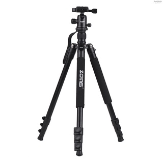 ZOMEI Q555 63inch Lightweight Aluminum Alloy Travel Portable Camera Tripod with Ball Head/ Quick Release Plate/ Carry Bag for    DSLR