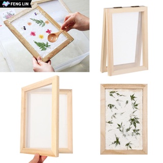 ❤ Fenglin กระดาษวินเทจ ชุด กรอบรูปตาข่าย DIY ดอกไม้แห้ง Art Craft Handicraft