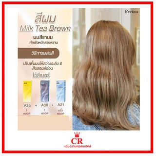 Berina เบอริน่า เซตสีผม Milk Tea Brown (A36 / A38 / A21)