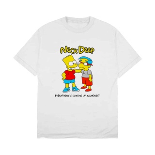 เสื้อยืดผ้าฝ้ายเสื้อยืด คอลึก พิมพ์ลาย Rockerstar The Simpson สําหรับเด็กL XL  XXL 3XL