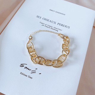 ADIZO เครื่องประดับเคลือบ ทองแท้ 18K สร้อยข้อมือ CD Bracelet