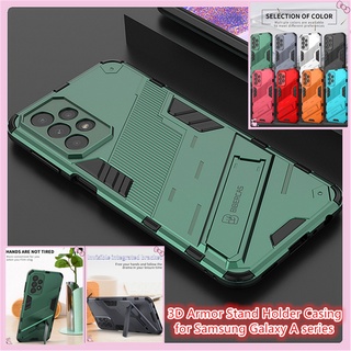 เคสโทรศัพท์ซิลิโคน Tpu pc แข็ง กันกระแทก ป้องกัน 3d พร้อมขาตั้ง สําหรับ Samsung Galaxy A23 A13 A73 A53 A33 A03s