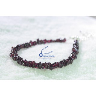 โกเมน : Garnet  (ประเทศบลาซิล) ขนาดข้อมือ 16.5 - 23 เซนติเมตร