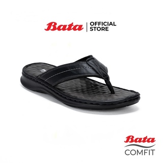 Bata Comfit บาจา คอมฟิต รองเท้าแตะเพื่อสุขภาพ แบบหูหนีบ สวมใส่ง่ายน้ำหนักเบา รองรับน้ำหนักเท้าได้ดี สำหรับผู้ชาย รุ่น Camron สีดำ 8716132