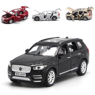 1:32 VOLVO XC90 โมเดลรถเหล็กโมเดลรถยนต์เสียงรถลากคอลเลกชันรถยนต์ของเล่น Diecast Vehicles Car Model