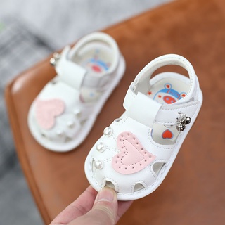 รองเท้าเด็กผู้หญิง รองเท้าเด็กวัยหัดเดิน ด้านล่างนุ่ม เวลาเดินมีเสียง baby girl shoes