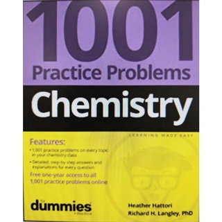 Chulabook(ศูนย์หนังสือจุฬาฯ)C321หนังสือ9781119883531 CHEMISTRY: 1001 PRACTICE PROBLEMS FOR DUMMIES (WITH FREE ONLINE PRACTICE)