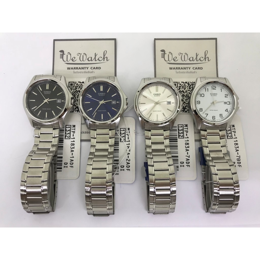 Casio รุ่น MTP-1183A MTP-1183Q MTP-1183E นาฬิกาผู้ชาย กล่องและรับประกัน ...