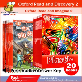 *มีไฟล์เสียง+เฉลยทุกเล่ม* หนังสือ+แบบฝึกหัด Oxford read and Discover และ Oxford Read and Imagine Level 2(20 Books)