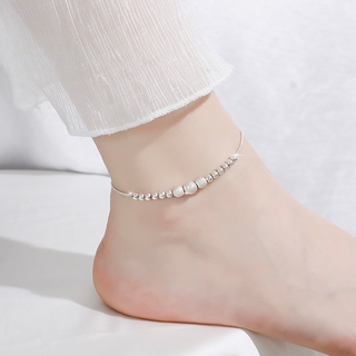 สินค้า สร้อยข้อเท้าลูกปัด Lucky Beads Silver Anklet Fashion Friendship Foot Chain Ankle Women Girl Birthday Gifts