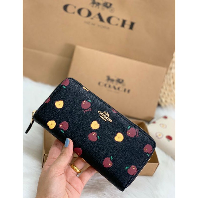 coach-ladies-full-leather-apple-print-long-wallet